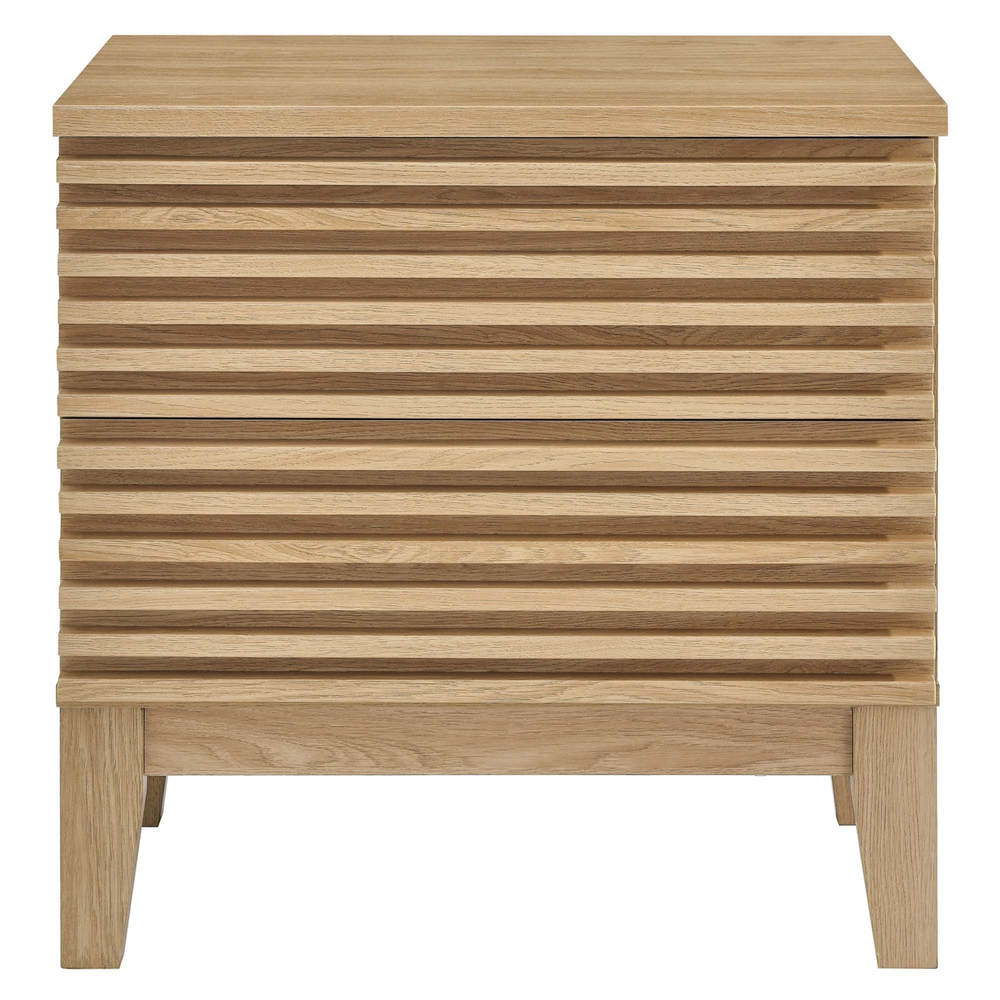 Render Two-Drawer Nightstand  in Oak