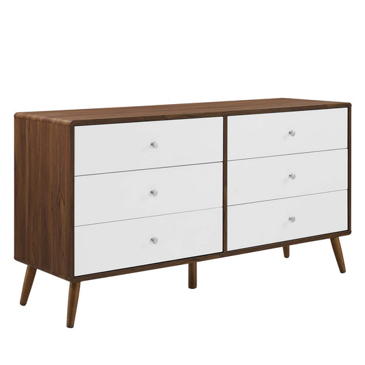 Transmit 60" Dresser  in Walnut White