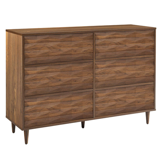 Vespera 6-Drawer Dresser  in Walnut