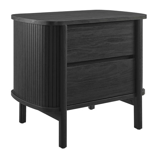 Valencia 2-Drawer Nightstand in Black