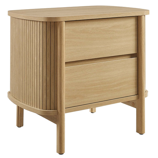 Valencia 2-Drawer Nightstand in Natural Oak