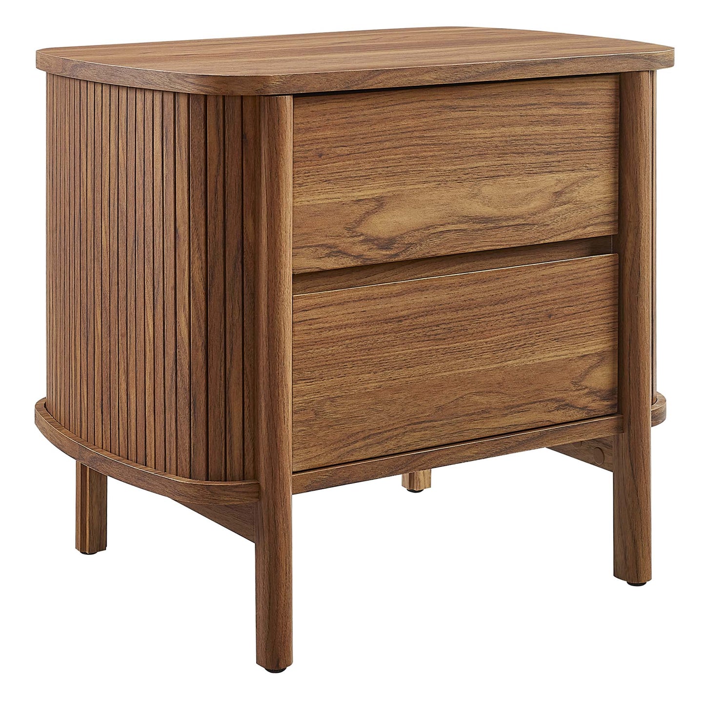 Valencia 2-Drawer Nightstand in Walnut