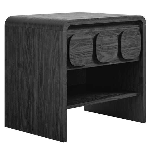 Toscana 1-Drawer Nightstand  in Black