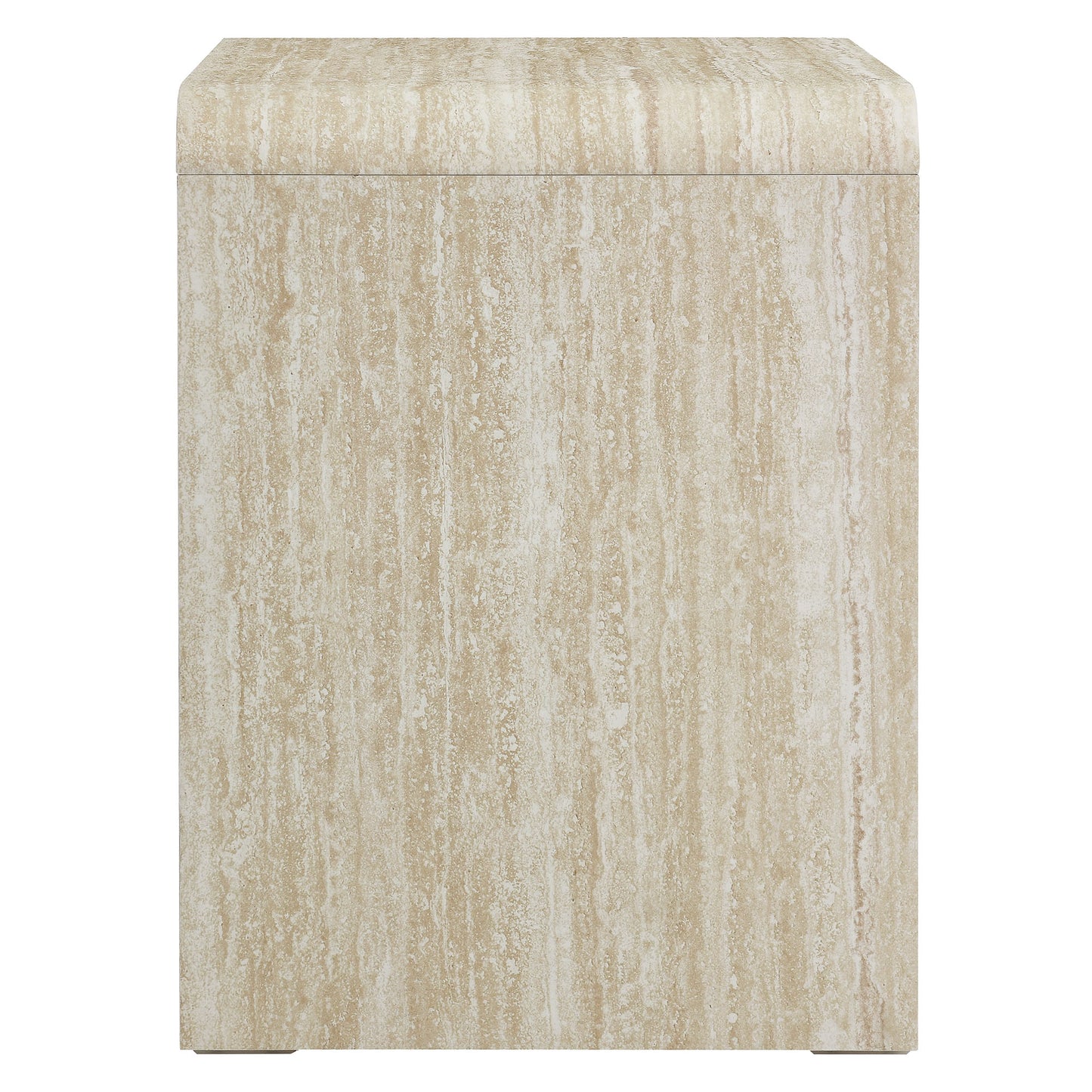 Mykonos 1-Drawer Nightstand in Travertine