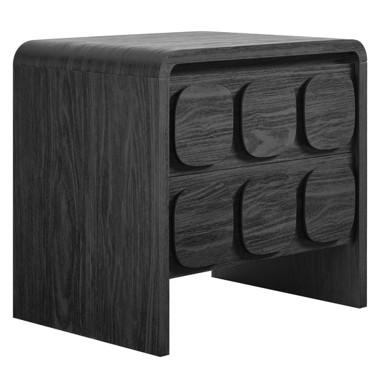 Toscana 2-Drawer Nightstand  in Black