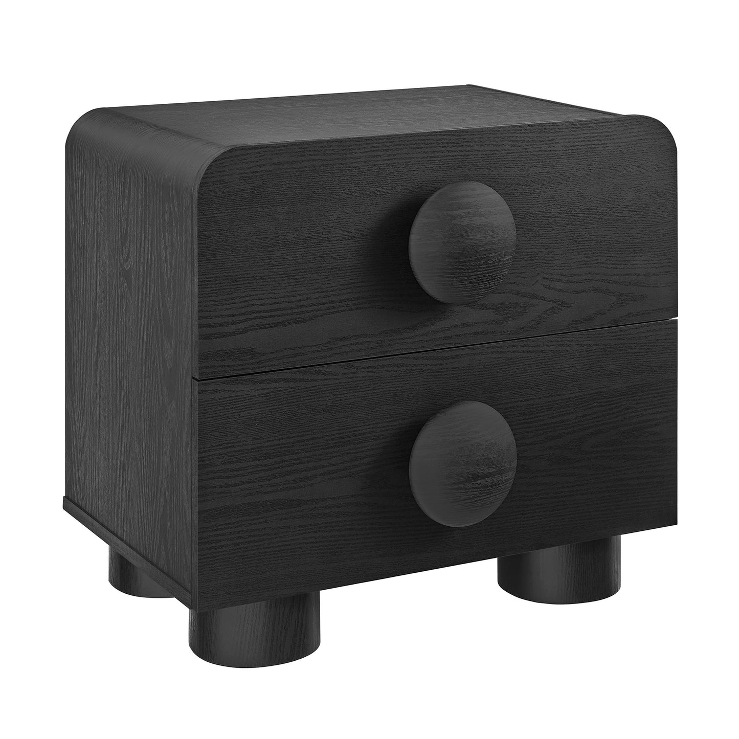 Sonnet 2-Drawer Nightstand  in Black