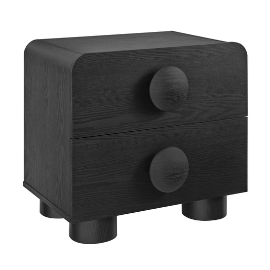 Sonnet 2-Drawer Nightstand  in Black