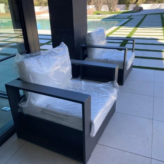 LaMod Outdoor aluminum patio Collection Set w/ cushions