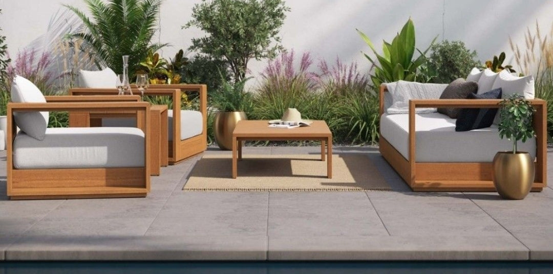 Havana patio Collection Set with light gray all weather Cushions