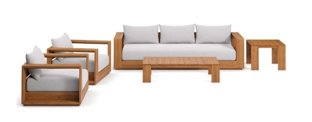 Havana patio Collection Set with light gray all weather Cushions