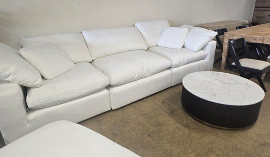 Modular Cloud Like Sofa Upholstered In Performance Fabric