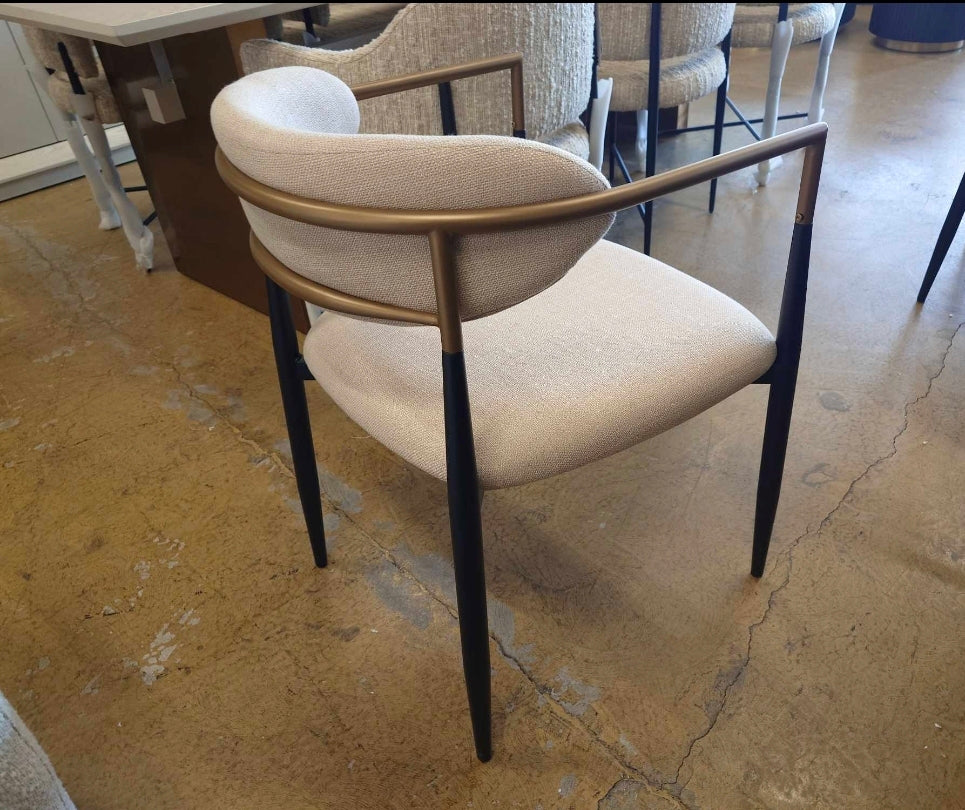 Jagger Dupe Dining chair upholstered in beige