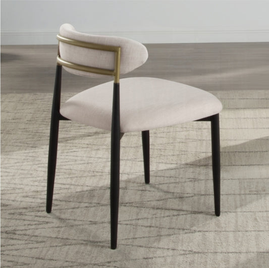 Gorgeous upholstered Arhaus Jagger Armless Dupe dining