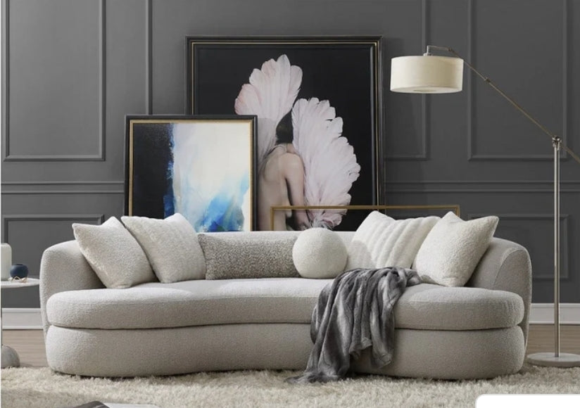 Envy ivory performance fabric with accent pillows included