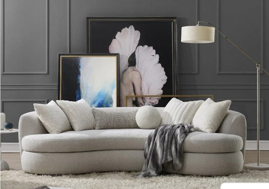 Envy ivory performance fabric with accent pillows included