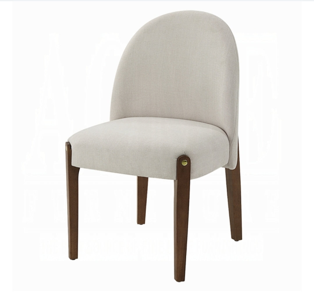 Liseth Upholstered Dining chair finished in walnut