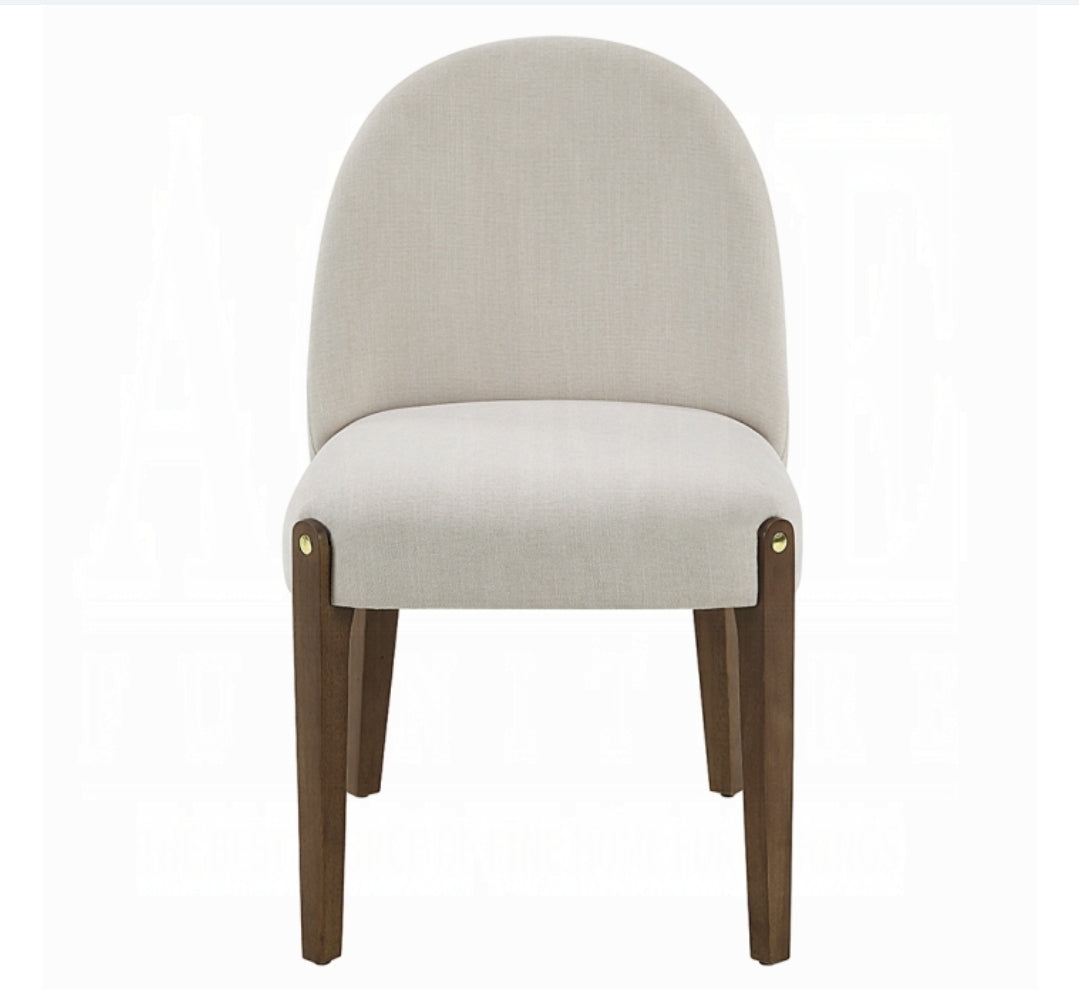Liseth Upholstered Dining chair finished in walnut