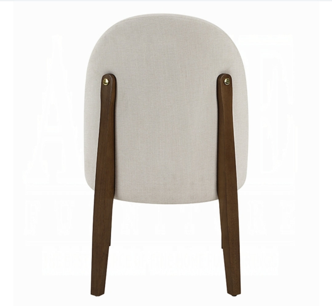 Liseth Upholstered Dining chair finished in walnut