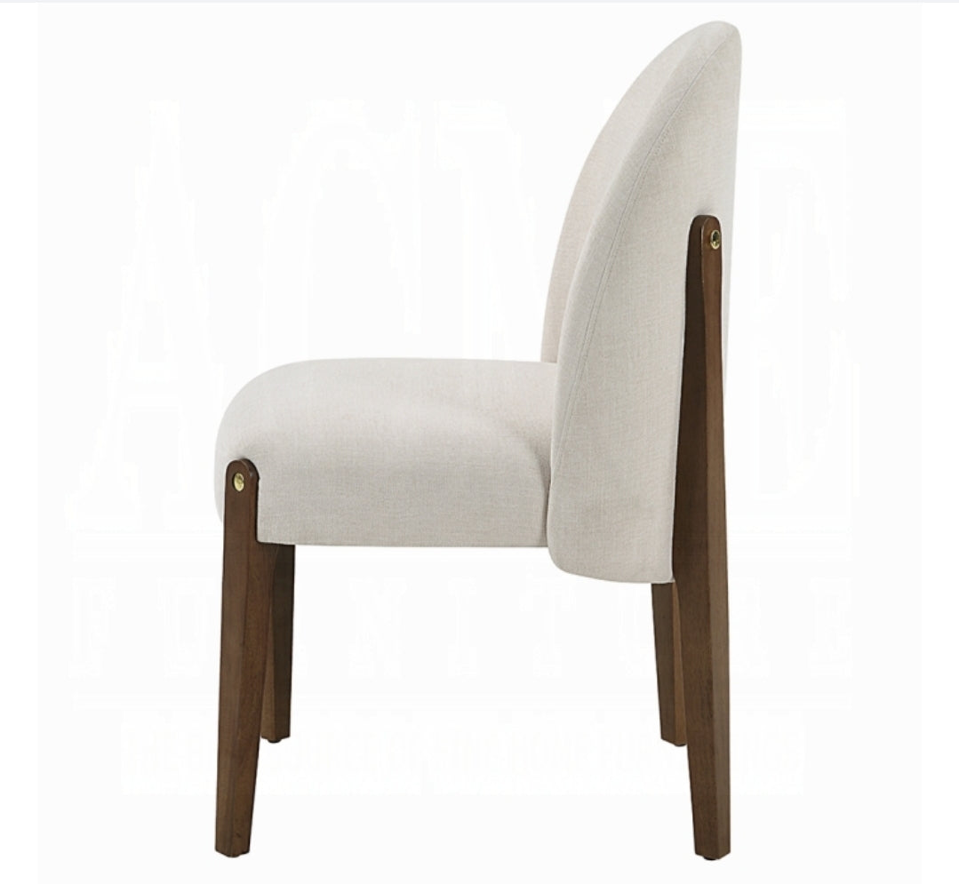 Liseth Upholstered Dining chair finished in walnut