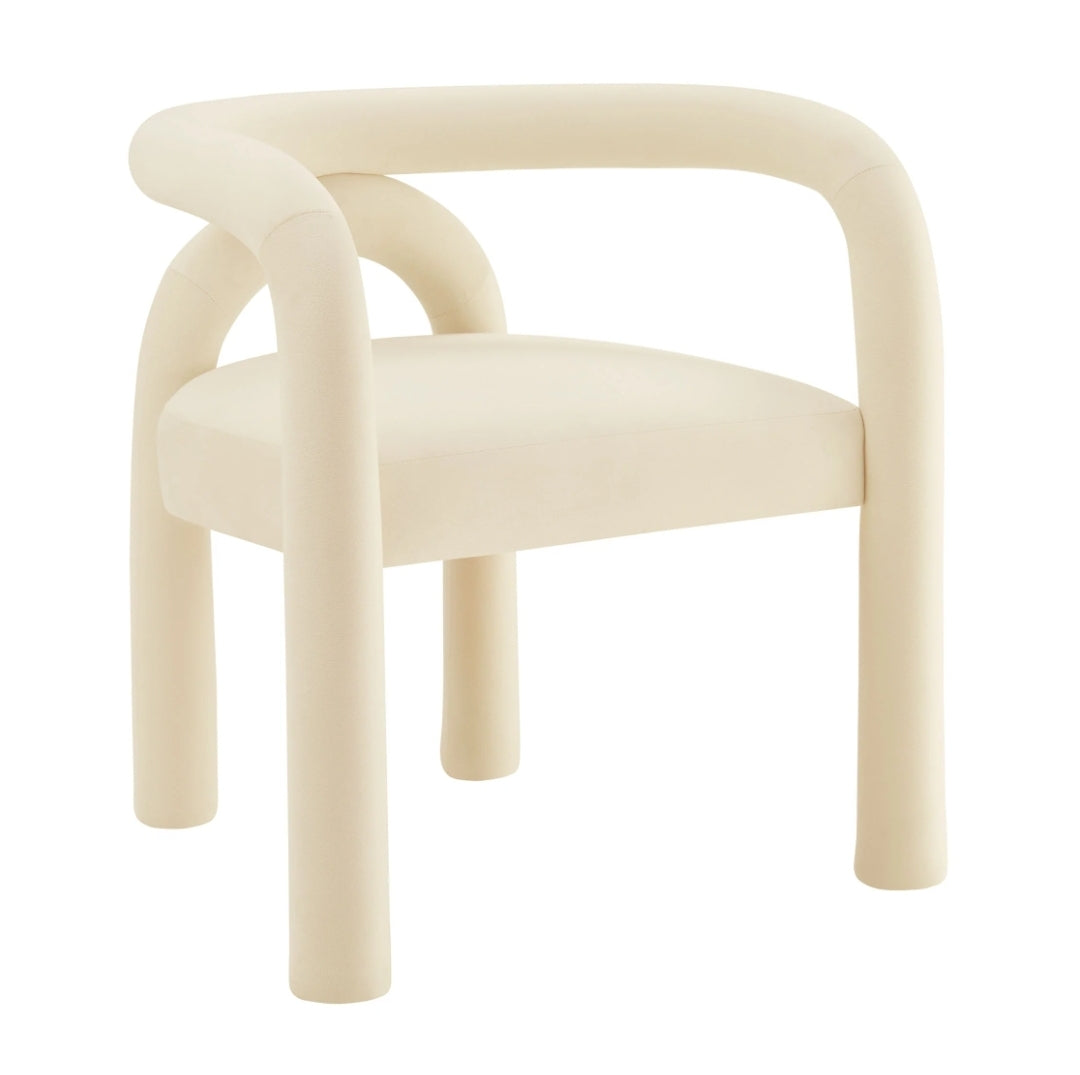 🔥Brand New Post ModernPerformance Velvet Dining Chair *Ivory & Taupe available