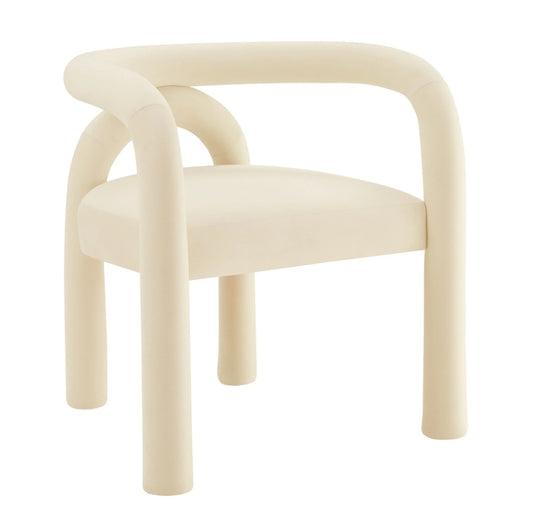 🔥Brand New Post ModernPerformance Velvet Dining Chair *Ivory & Taupe available