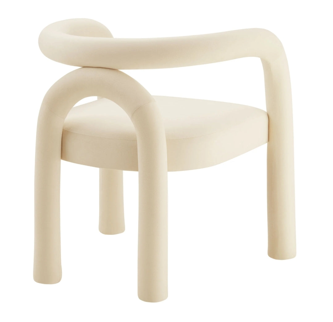 🔥Brand New Post ModernPerformance Velvet Dining Chair *Ivory & Taupe available