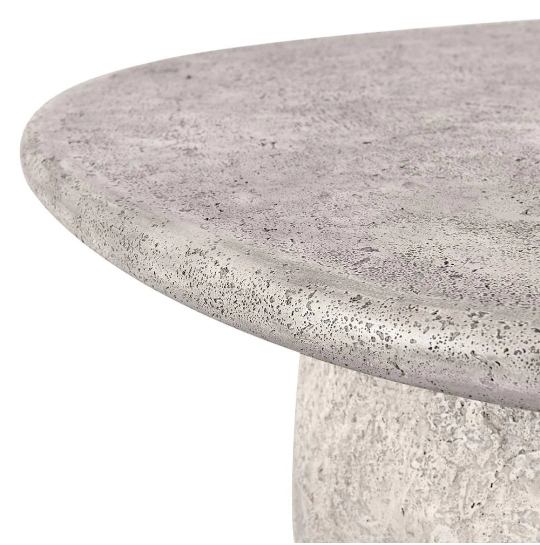Brand New 42" Sculptural Indoor/ Outdoor irregular shaped Concrete Coffee Table