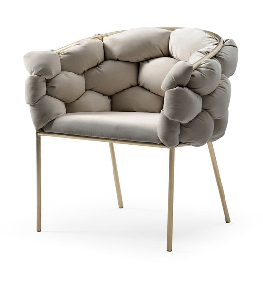 - Modern Grey Fabric Dining Chair