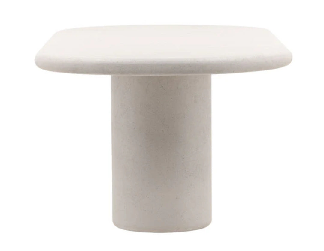 Brand New 102" White Dove Concrete Outdoor Dining Table
