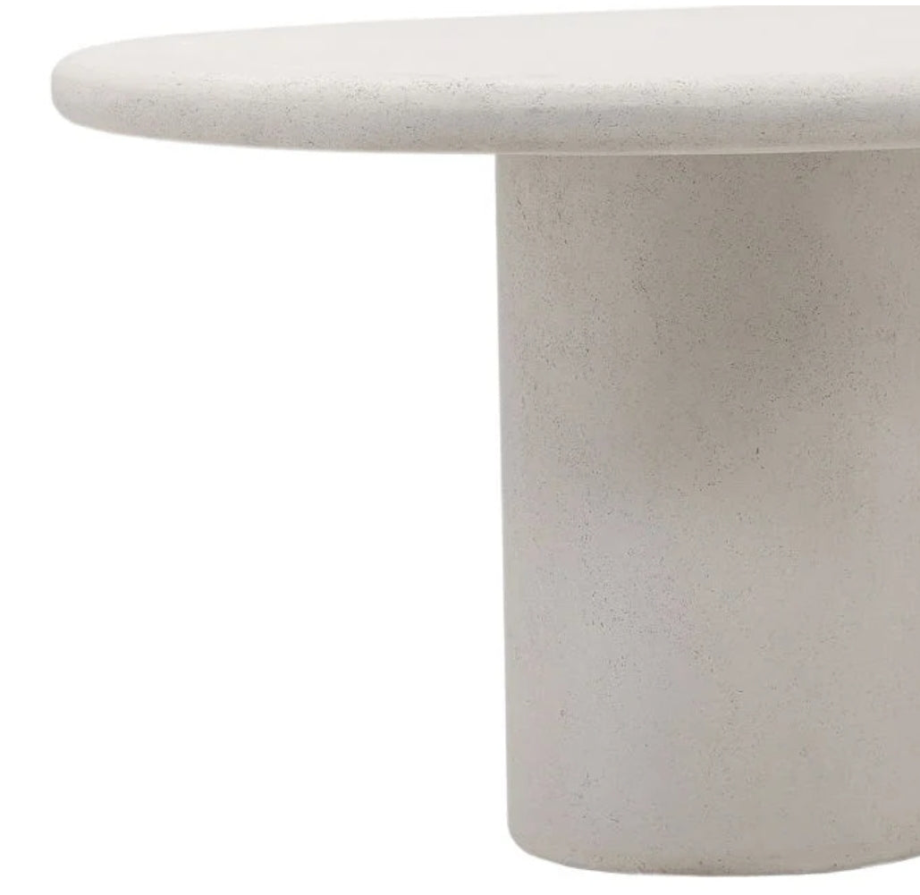 Brand New 102" White Dove Concrete Outdoor Dining Table