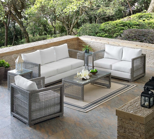 Cozymel Rattan Collection - white cushions