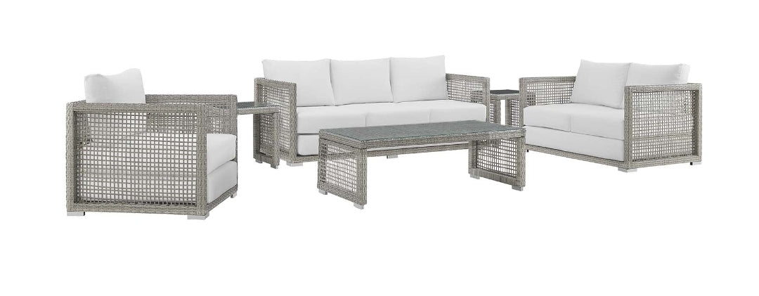 Cozymel Rattan Collection - white cushions
