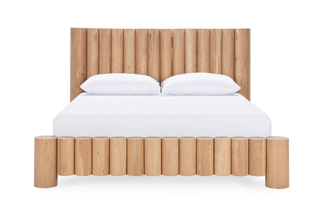 King Platform bed Crafted in Solid Oak Wood