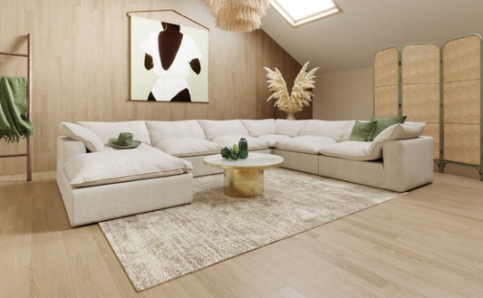 Modular Cloud like U Shaped Sectional Sofa