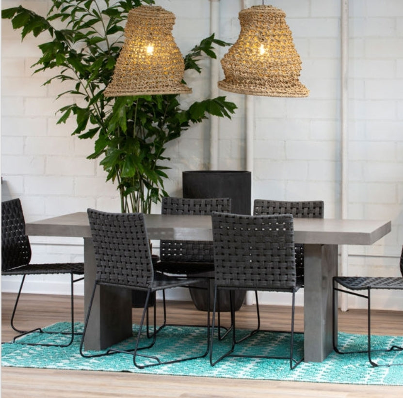 79" Santino Outdoor Solid Concrete Dining Table