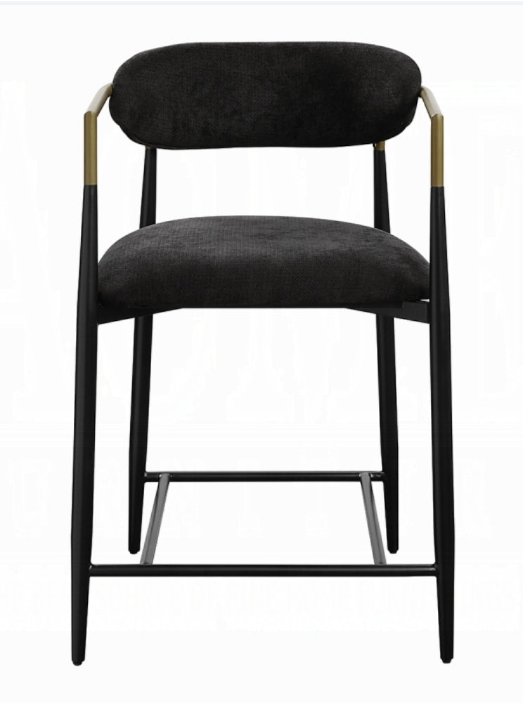 Jag Black performance Chenille Counter Stool