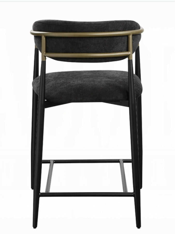 Jag Black performance Chenille Counter Stool