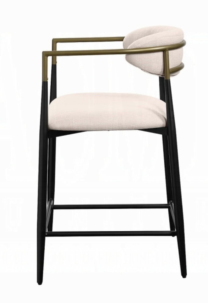 Jag Ivory performance fabric Counter Stool