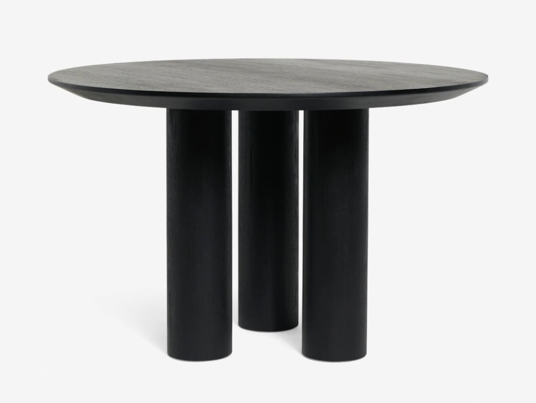 48" Mojave Sculptural round solid wood dining table