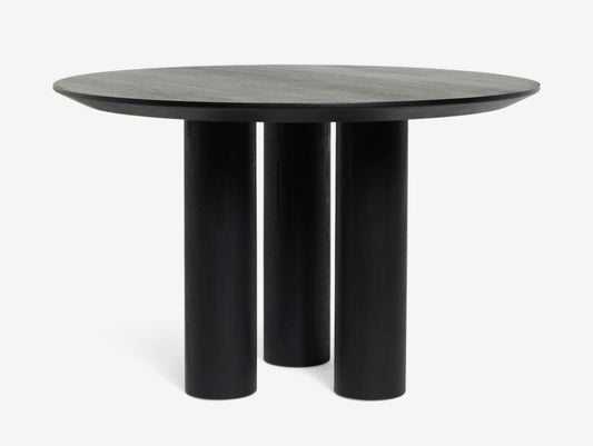 48" Mojave Sculptural round solid wood dining table