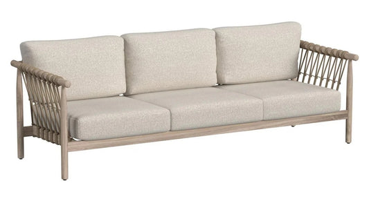 Ibiza Teak Sofa with Rope and Olefin cushions