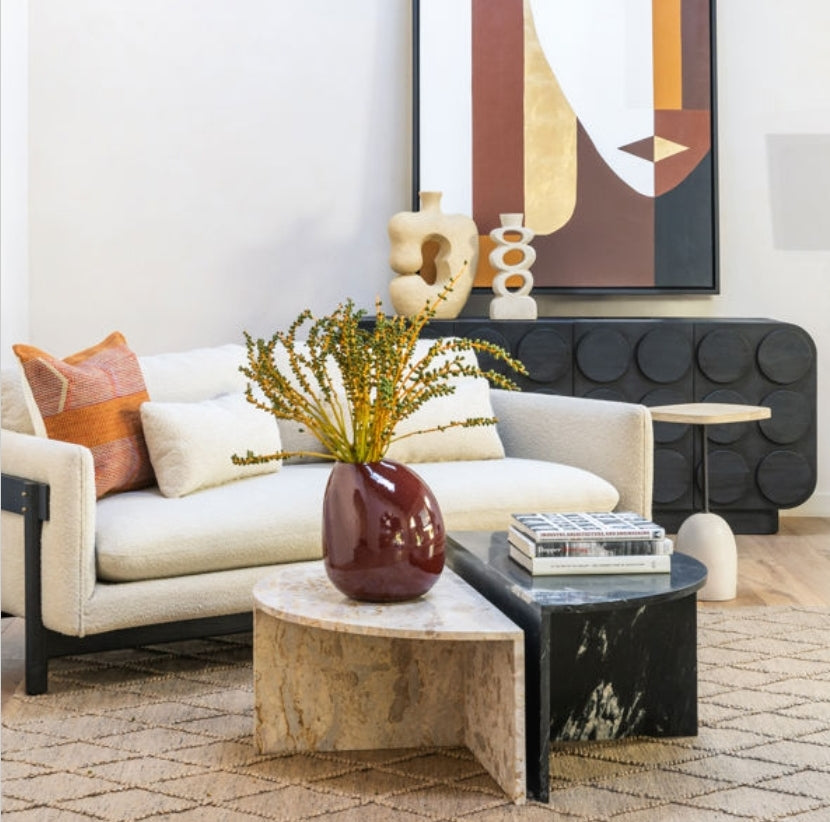 Ying Yang Solid Marble Coffee Table