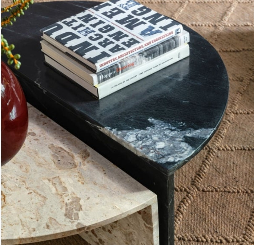 Ying Yang Solid Marble Coffee Table