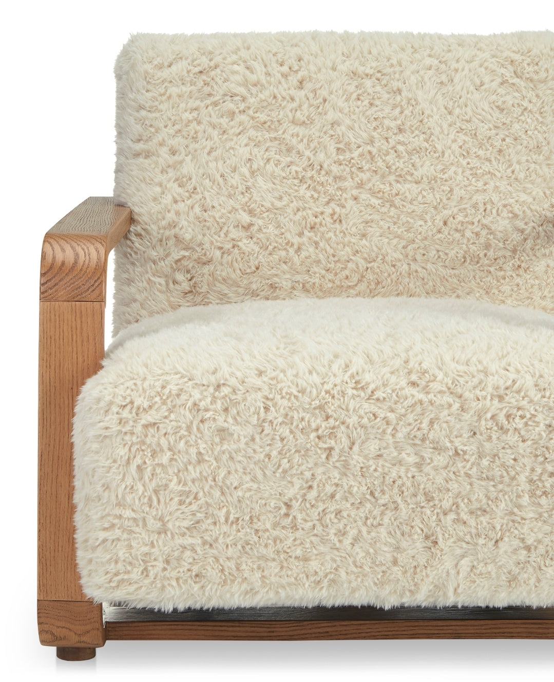 Eckheart Fur Solid Oak Lounge Chair