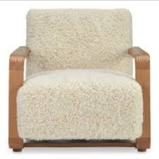 Eckheart Fur Solid Oak Lounge Chair