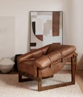 Denver Saddle Top Grain leather in Cognac