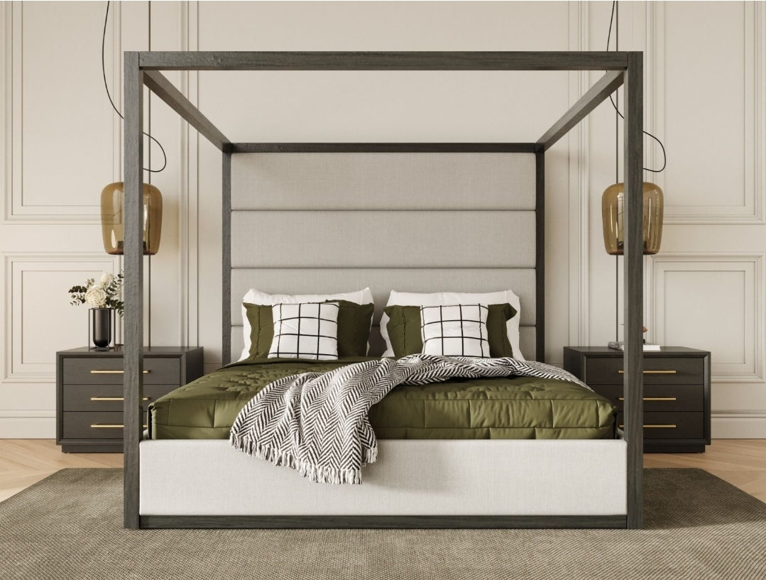 Calamigos Canopy King Upholstered Bed