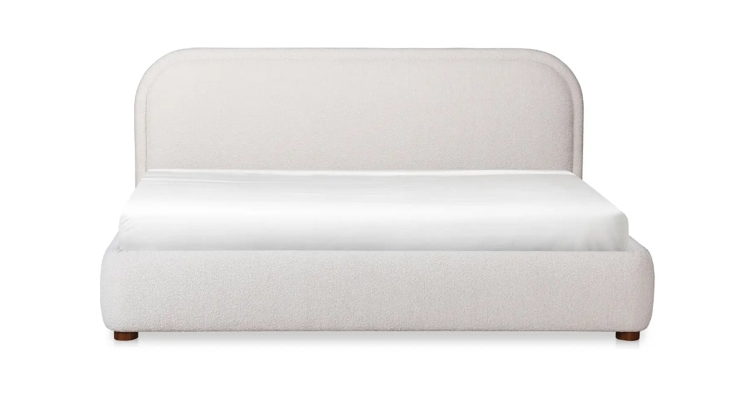 Martens King Upholstered bed in beige fabric