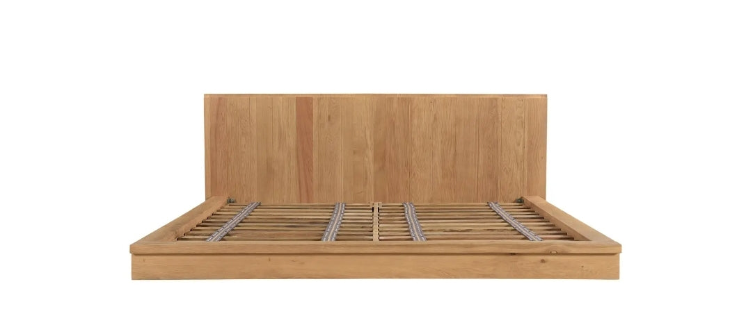 Solid Oak Plank King Platform Bed