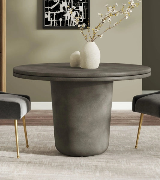 Char 48" Gray Outdoor Round Dining Table